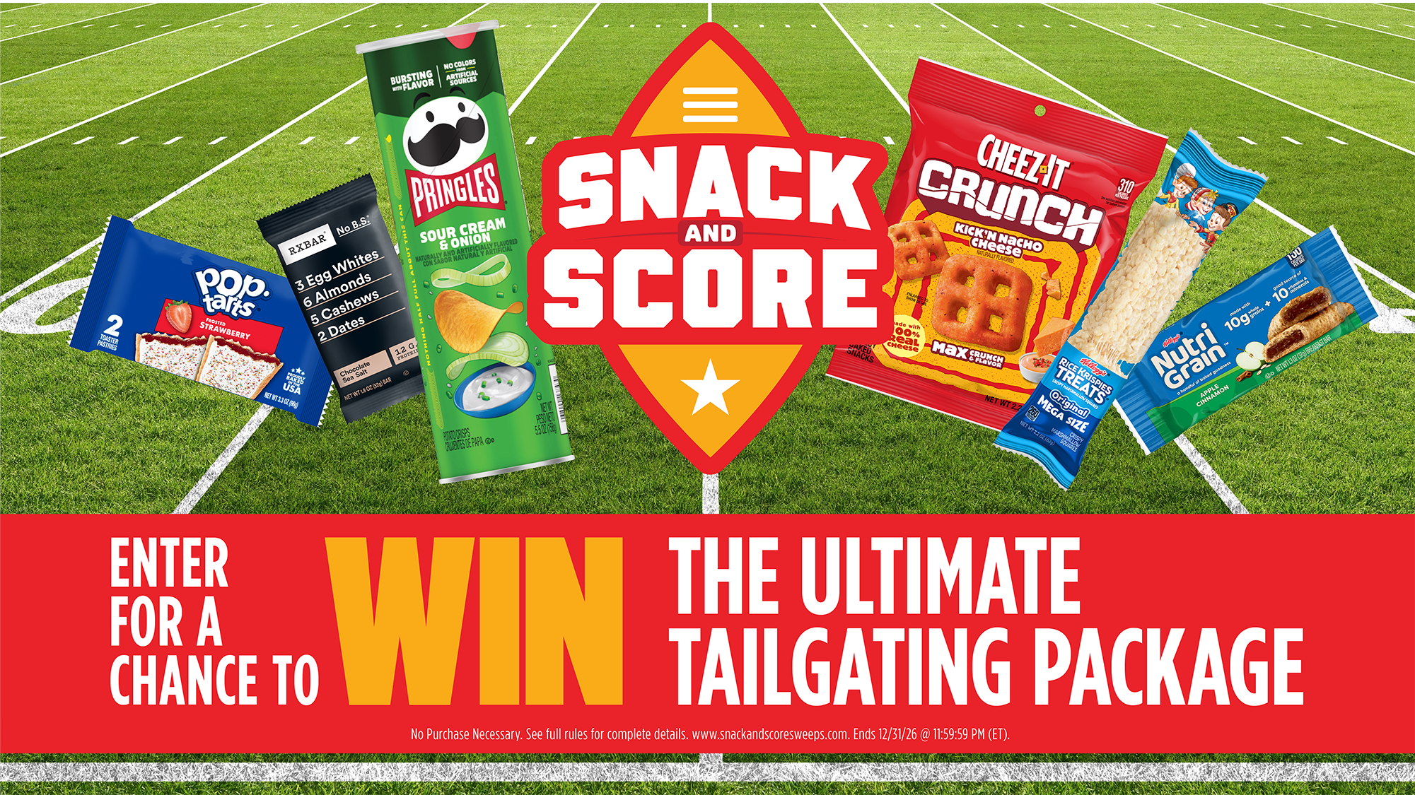 AFH Snack and Score, enter a chance to win the ultimate tailgating package